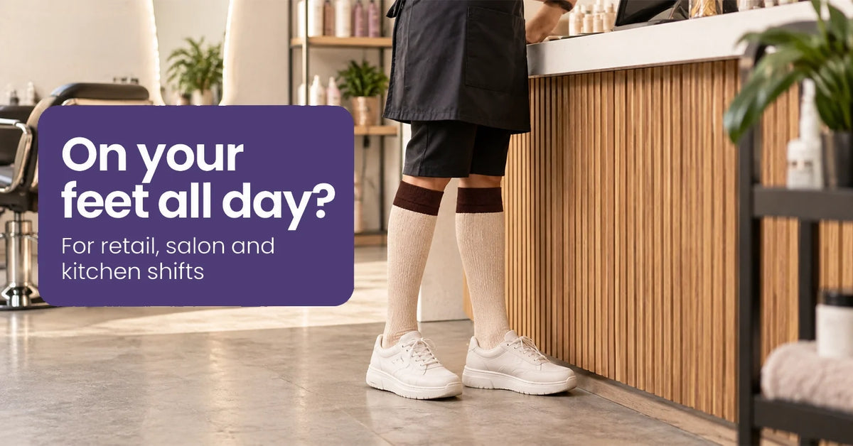 On Your Feet All Day: Compression Socks Beyond Healthcare