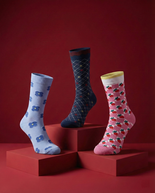 Wekynd Crew Socks﹣Pack of 3