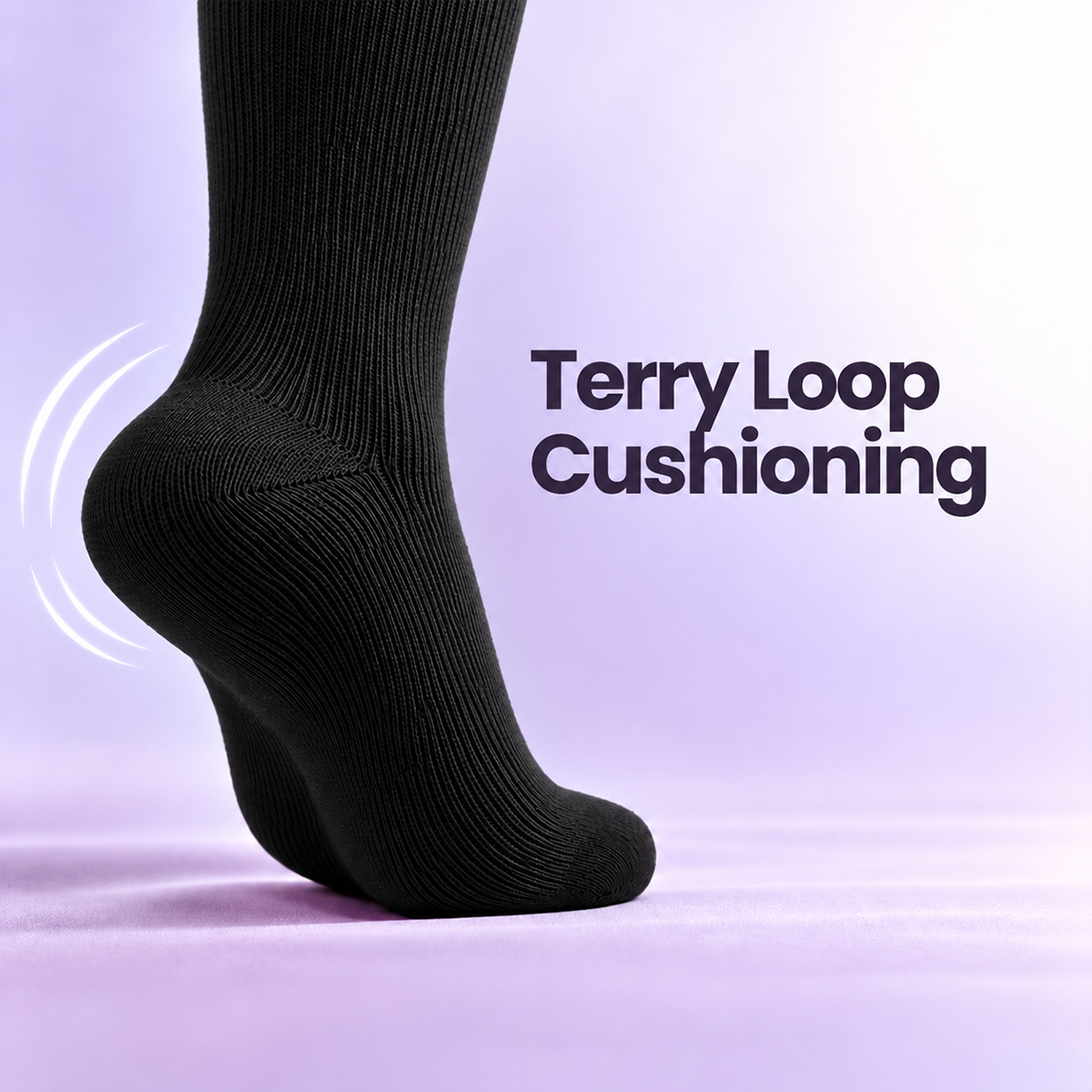 Black teacher terry loop cushioning