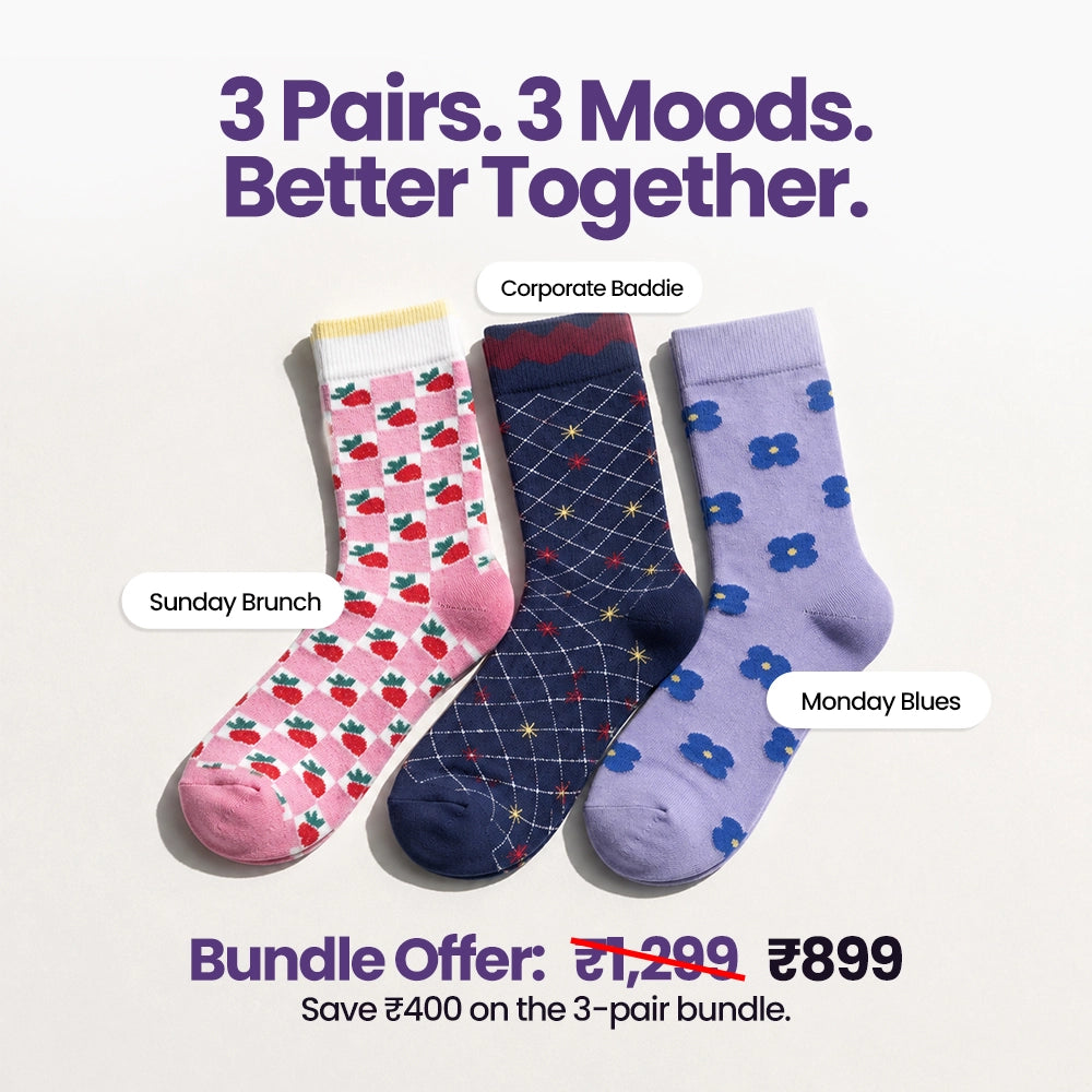Wekynd Crew Socks﹣Pack of 1 (Copy)